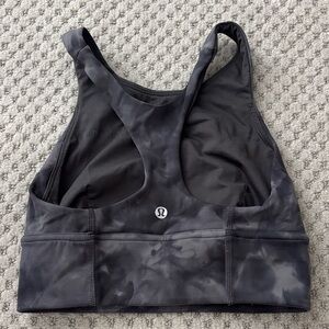 lululemon athletica Charcoal Tie-Dye Sports Bra